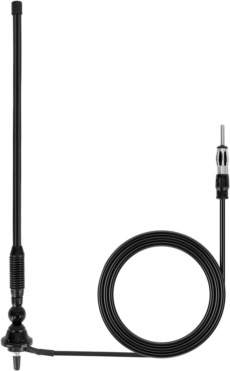 SnelShoppen - Marine Radio Antenne 16 inch, Rubber Auto Antenne, Waterdicht en Corrosiebestendig, Voor Motorhome, Truck, Yacht, Boot