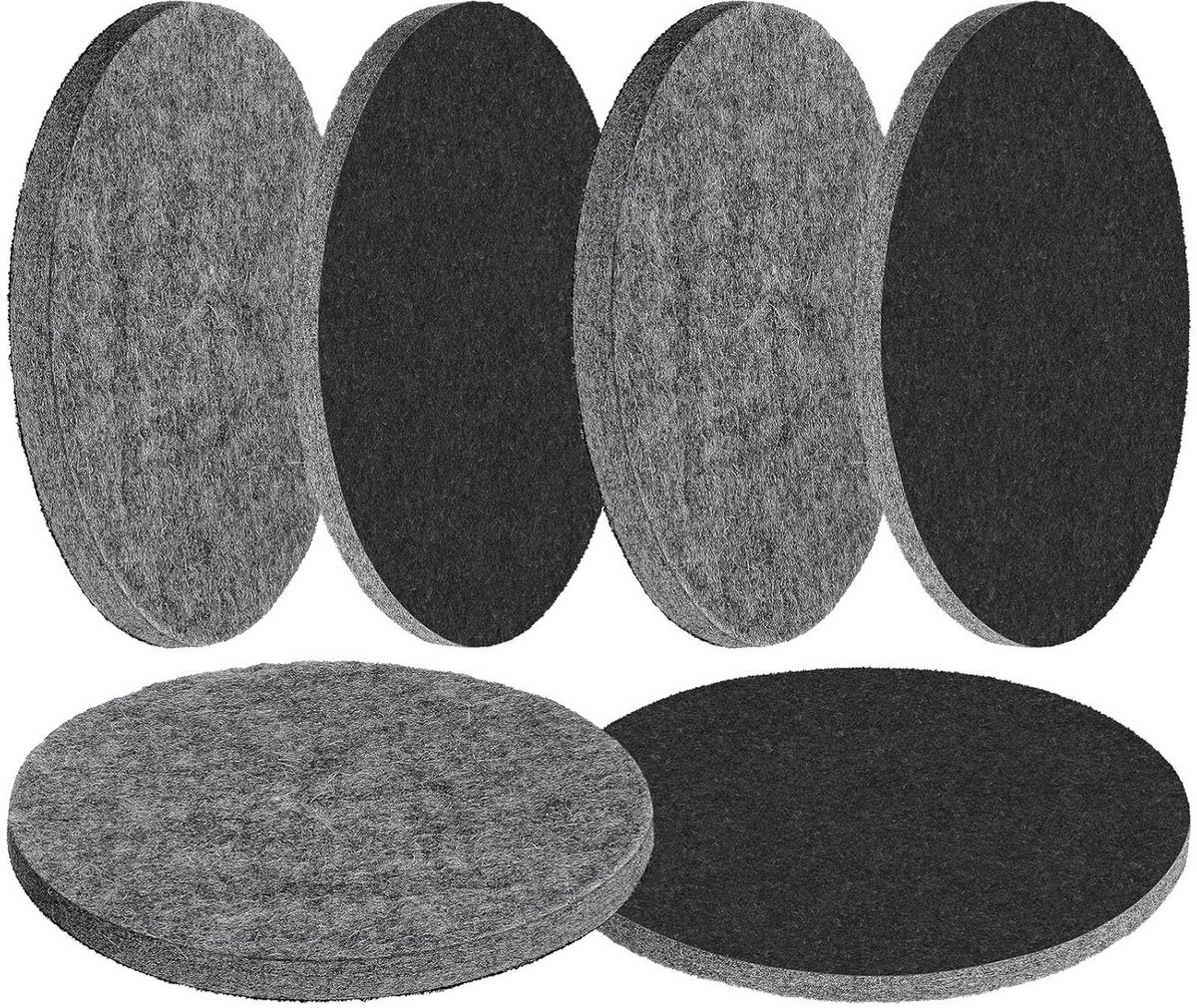 6 Stuks Polijstpads 125mm, Zwarte Klittenband Polijstschijven voor Polijstmachines, Geschikt voor Autopolijsten en Glasbewerking