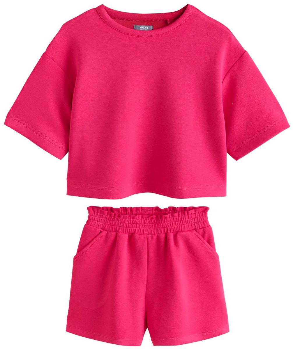 Next - Meisjes - Set van superzacht T-shirt en short - Roze