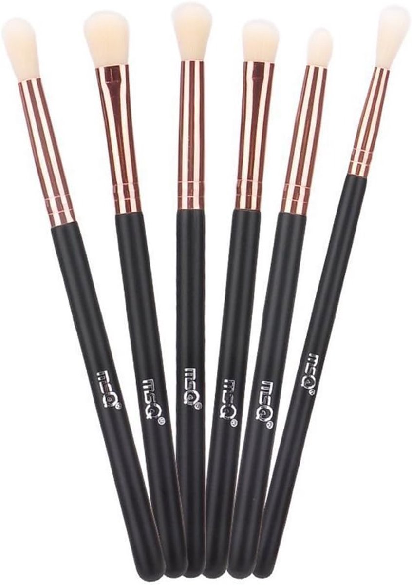 SnelShoppen - Set van 6 Oogschaduw Brushes, Eyebrow Brush, Makeup Brush, Eyeliner Brush | Hoogwaardige Synthetische Haren, Geschikt voor Oogmake-up, B