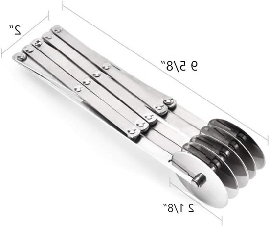 Roestvrij Staal Gebak Cutter - Uitbreidbare Pizza Slicer - Verstelbare Bakken Cutter Roller - Cookie Deeg Cutter Divider van Homten — afbeelding 4