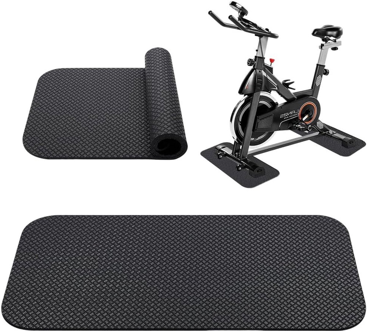 Beschermende Vloermat voor Fitnessapparatuur, Antislip Trainingsmat voor Gym, Set van 2, 63.5 x 30 cm, 5 mm Dikte, Ideaal voor Treadmill en Sportuitrusting