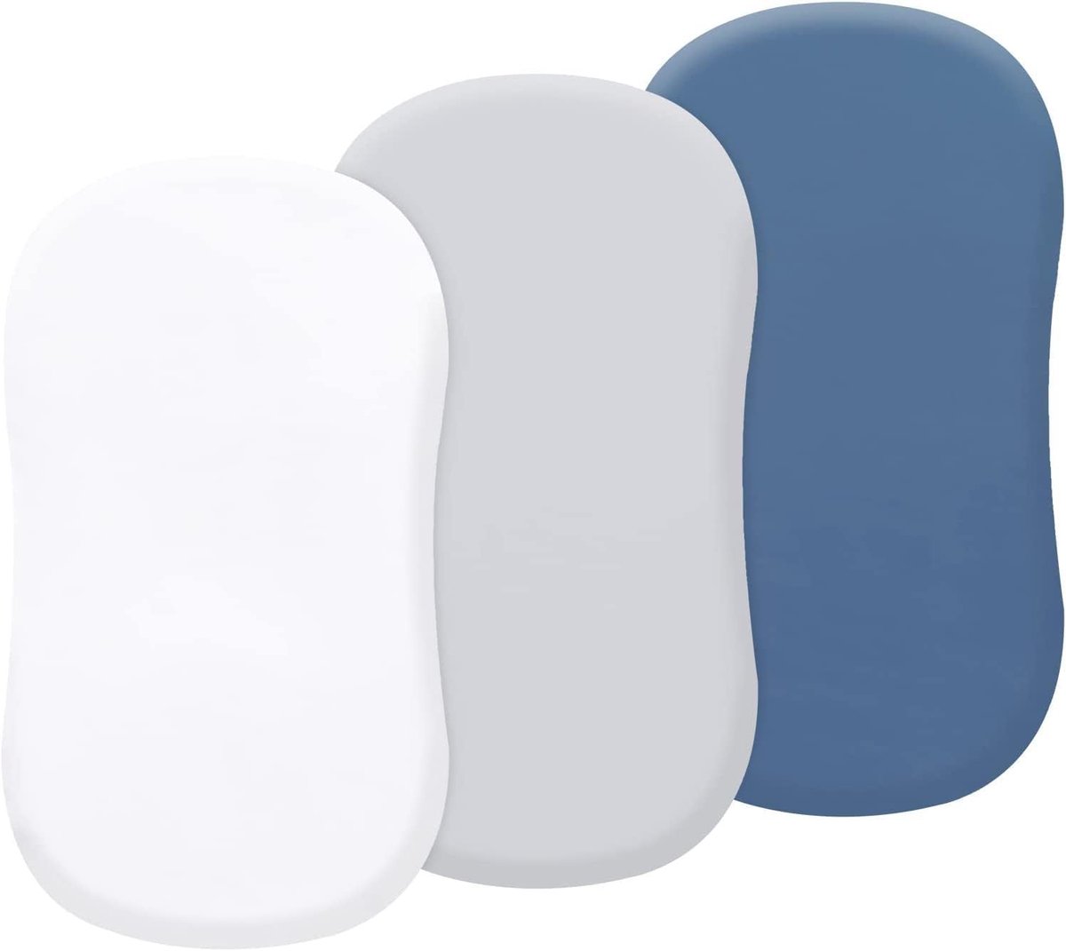 SnelShoppen - 3 Pack Moses Basket Bed Linnen, 100% Microfiber Cradle Bedding 82 x 43 cm, Ademend en Licht, Geschikt voor Jongens en Meisjes, Veilig en