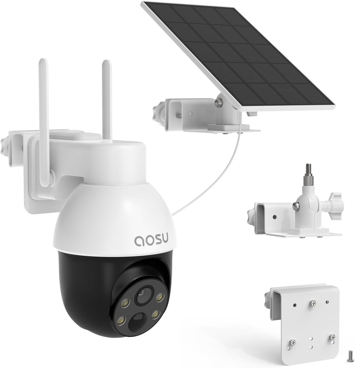 SnelShoppen - Camera en Zonnepaneel Goot Houder voor Buiten, Bevestigingsmateriaal voor Bewakingscamera, Waterdicht, Verstelbaar, Ideaal voor Tuin, Ga
