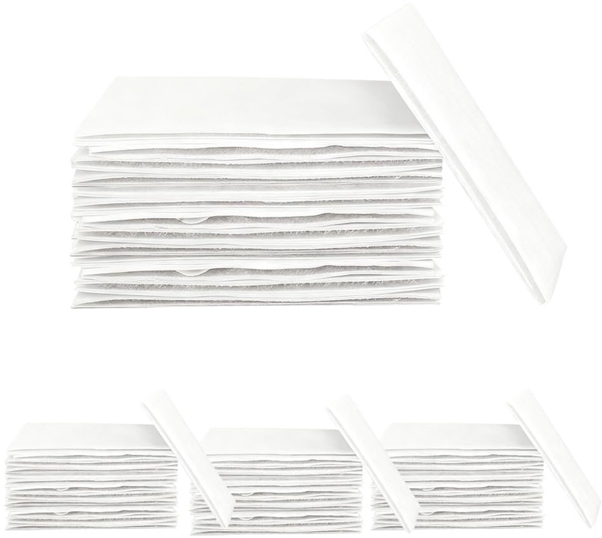 SnelShoppen - Anti-curl Carpet Pads - 40 Stuks Zelfklevende Vloerkleed Grippers - Non Slip Cushion Pads voor Thuis en Kantoor - Reusable - 6x4cm Wit