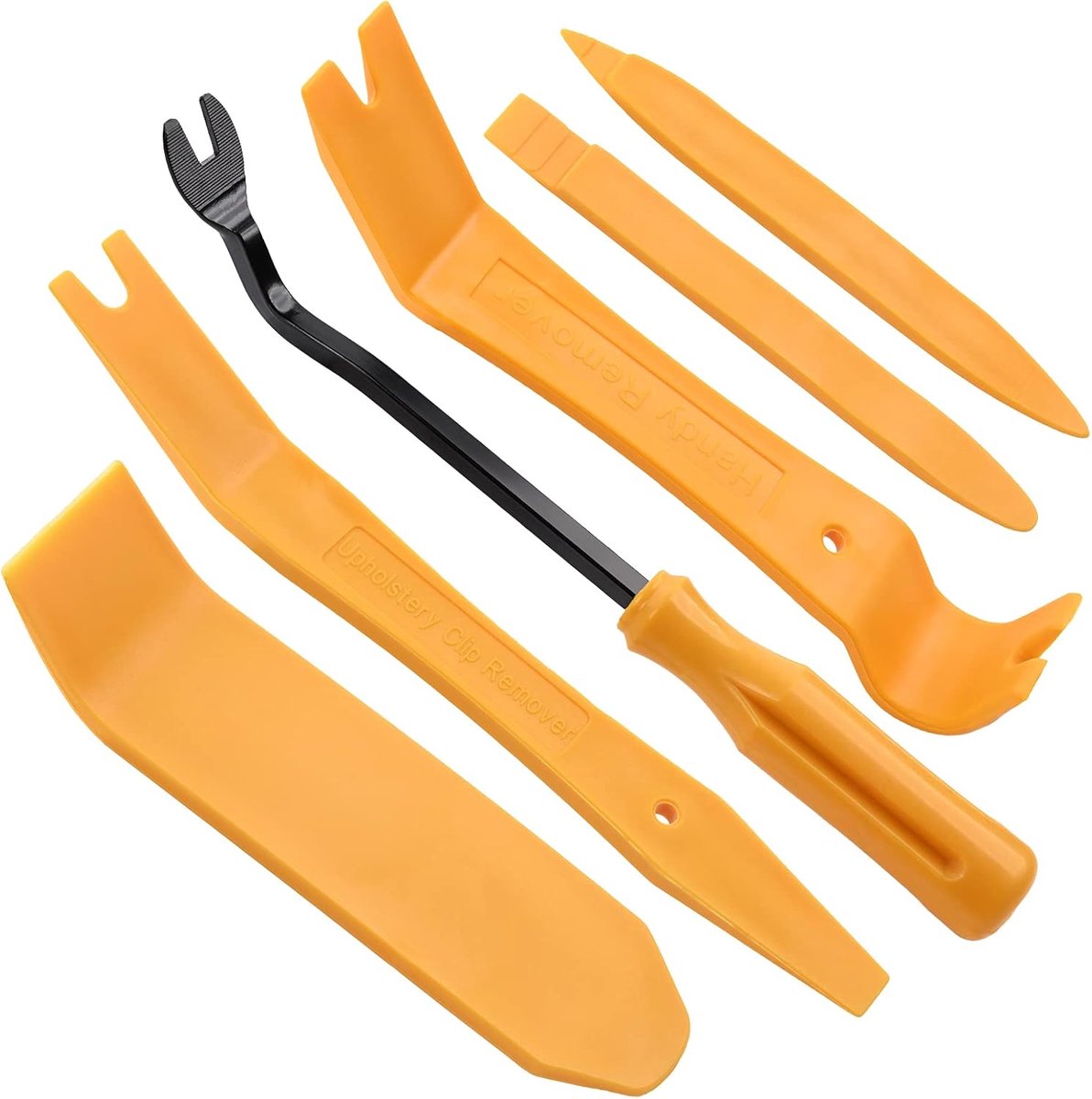 SnelShoppen - Trim Wedges Set van 6 - Disassembly Tool voor Auto Interieur, Dashboard Opener, Car Repair Removal Tool, Plastic Wedges, Pry Bar Scraper