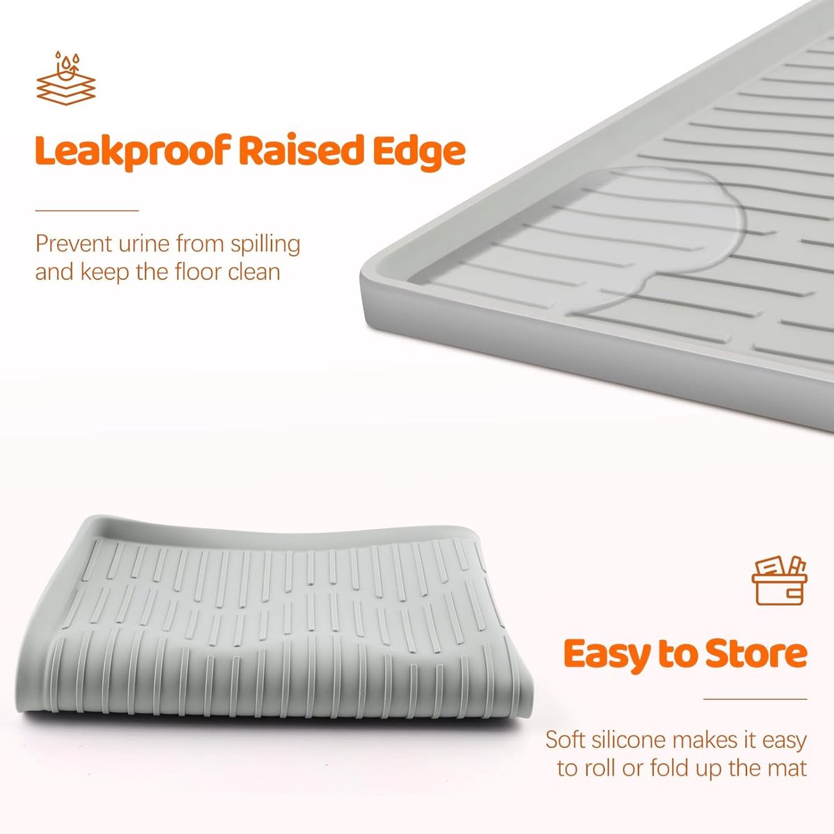 SnelShoppen - Pee Pads voor honden - Extra grote herbruikbare siliconen mat 116,8 x 81,3 cm - Wasbare puppy-trainingspads - Antislip, lekvrij voor vlo