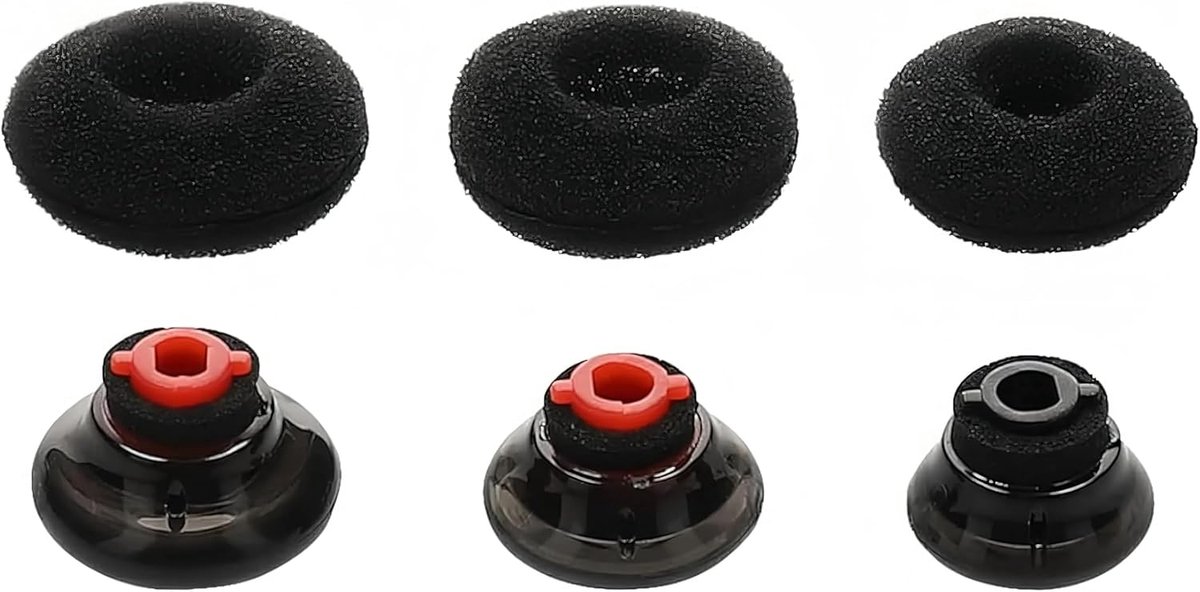 SnelShoppen - Pack van 3 Siliconen Oorkappen voor Plantronics Voyager 5200 5220 5210 - In-Ear Foam - S/M/L Maten - Comfortabel en Geluidsisolerend