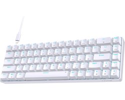 SnelShoppen - TMKB Mechanisch Gaming Toetsenbord, T68se 60% Compact QWERTY Toetsenbord met USB Kabel, Anti Ghosting Mini Rood Schakelaars voor PC Wind
