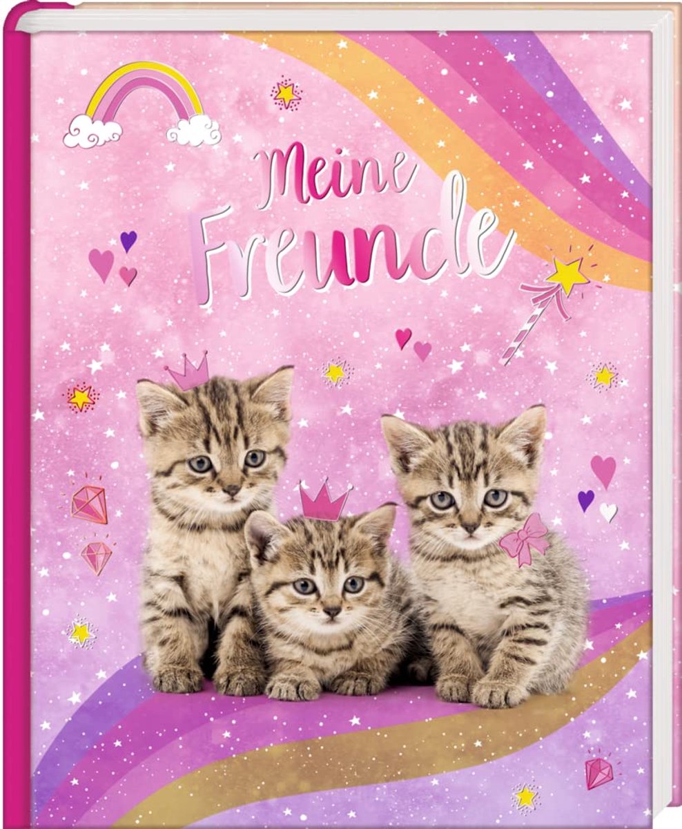 SnelShoppen - Freundebuch Kätzjes - Cosmic School - Mijn Vrienden Boek - Leuk Voor Kinderen - Persoonlijk Herinneringen Vastleggen - School, Feest, Ve