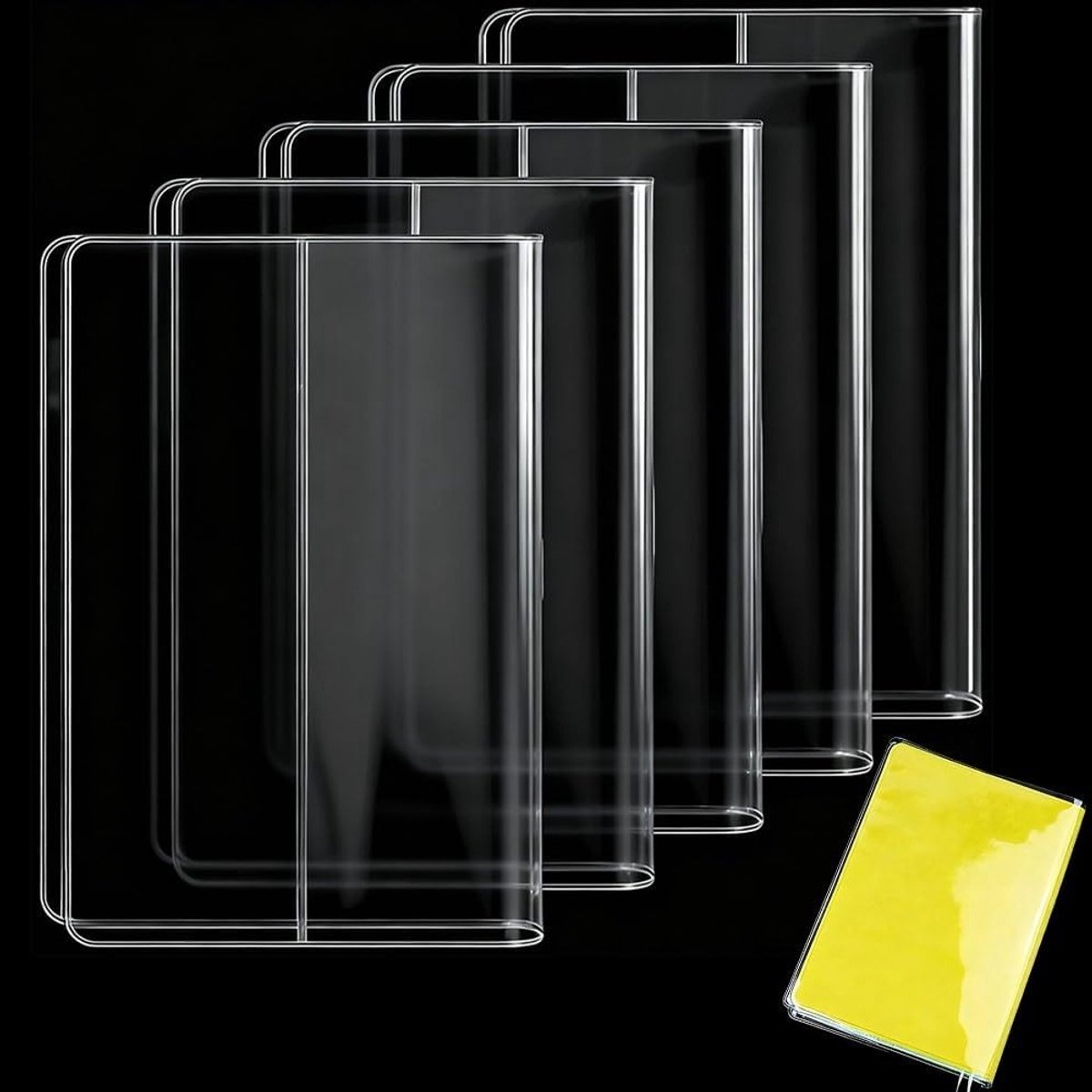 Boekomslagen Set - Plastic Beschermers - Boeken Beschermen - Waterdicht en Stofvrij - A5 Formaat 5 Stuks - Transparant