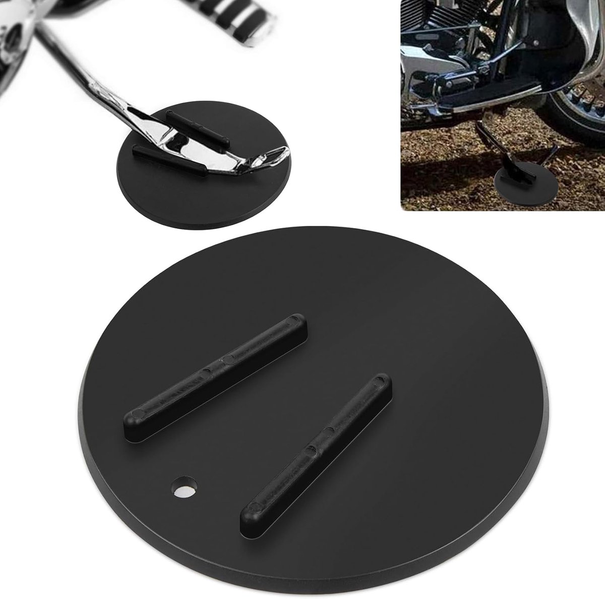 SnelShoppen - Kickstand Pad voor Motorfietsen, Ondersteuning Kickstand Plate voor Dirt Bikes, Ideaal voor Zachte Grond en Hete Bestrating, Motor Acces