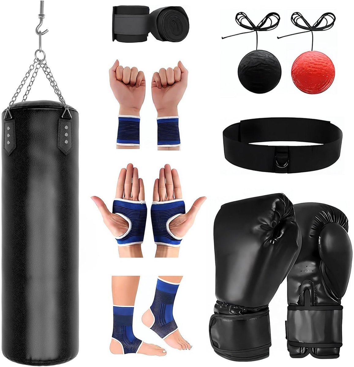 Zware Hangende Bokszak van 120 cm voor Kinderen, Tieners en Volwassenen - Ideaal voor Training en Fitness