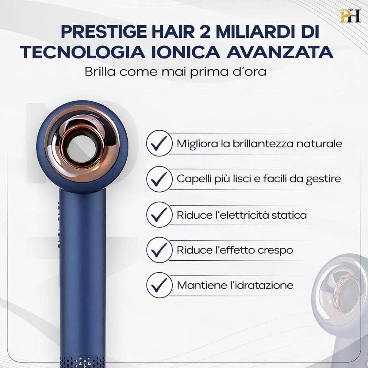 SnelShoppen - Professionele Ionic Haardroger - Compact, Krachtig, Licht en Stil - Met Diffuser en Accessoires - Multifunctioneel voor Krullen en Föhne