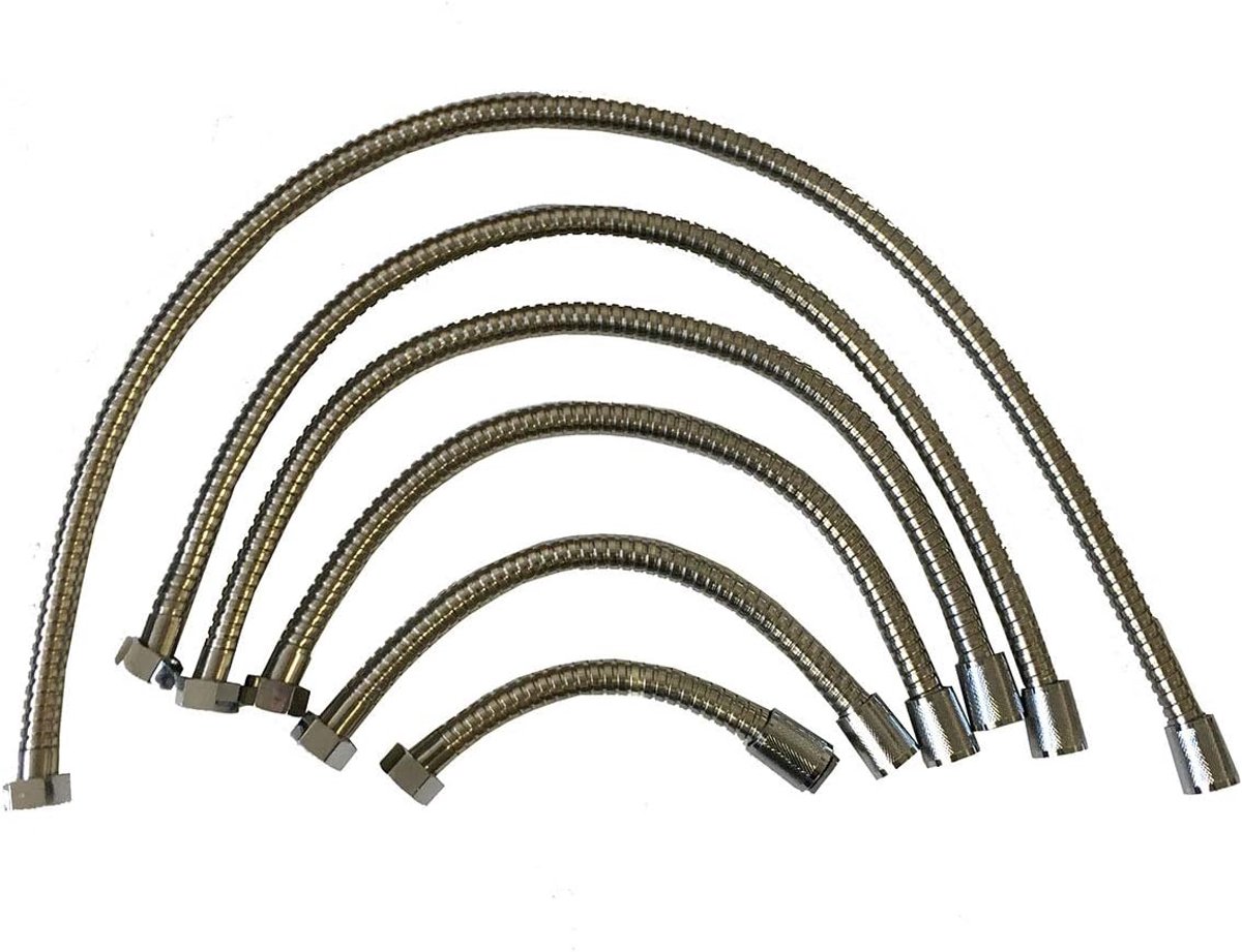 SnelShoppen - Douche slang 60 cm - Verchroomd, 1/2" aansluiting, eenvoudig schoon te maken, ideaal voor badkamer en douche gebruik