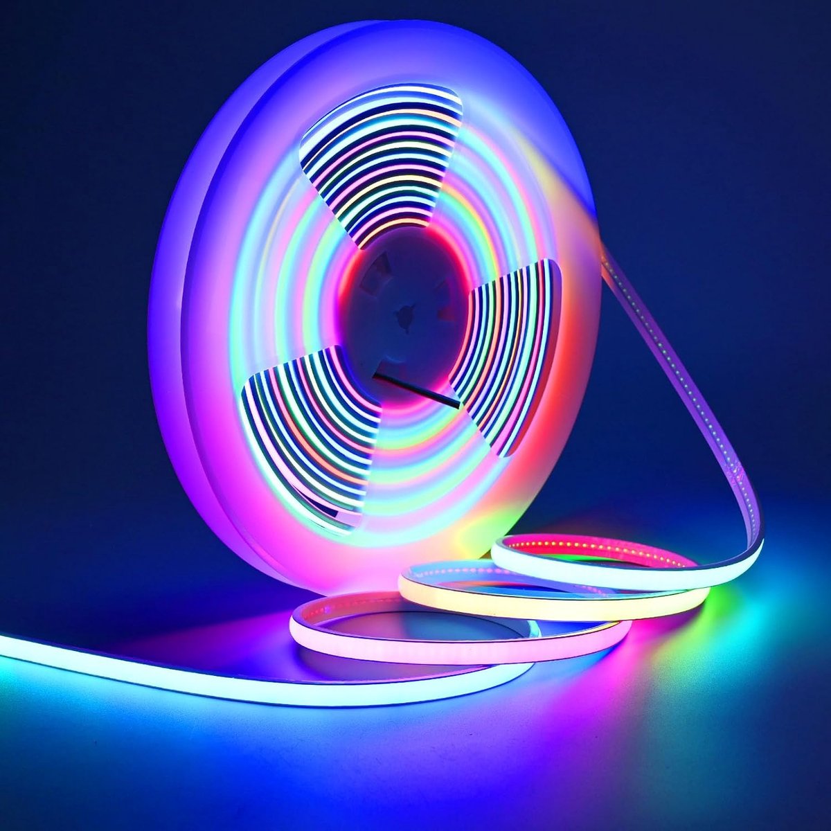 SnelShoppen - 24V 10M WS2811 RGB Neon COB LED Strip Dream Color IP67 Waterdicht 576LEDs/M Zelfklevend voor DIY Home Decor Feest Tuin Keuken