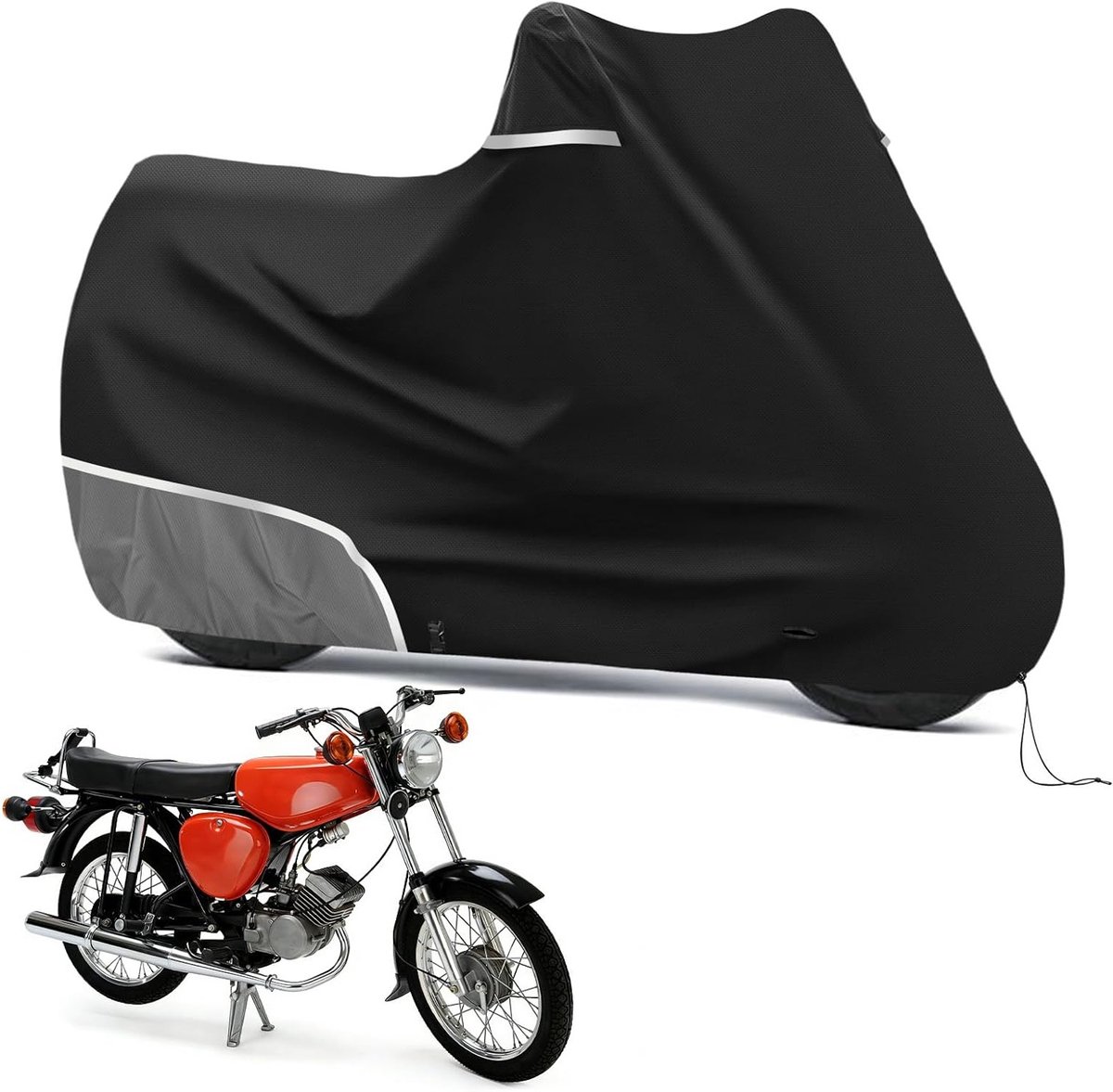 Waterdichte motorhoes voor motorfietsen, 420D Oxford-stof, weerbestendig afdekzeil voor buitengebruik en garagebescherming