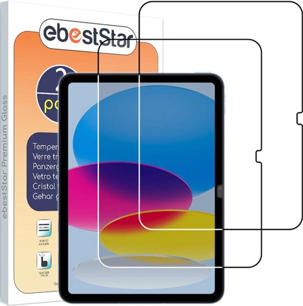 ebestStar - {2 Stuks} Gehard glas geschikt voor iPad 10.9 (2022) Apple, Screen Protector Cover, Schermbeschermer Tempered Glass