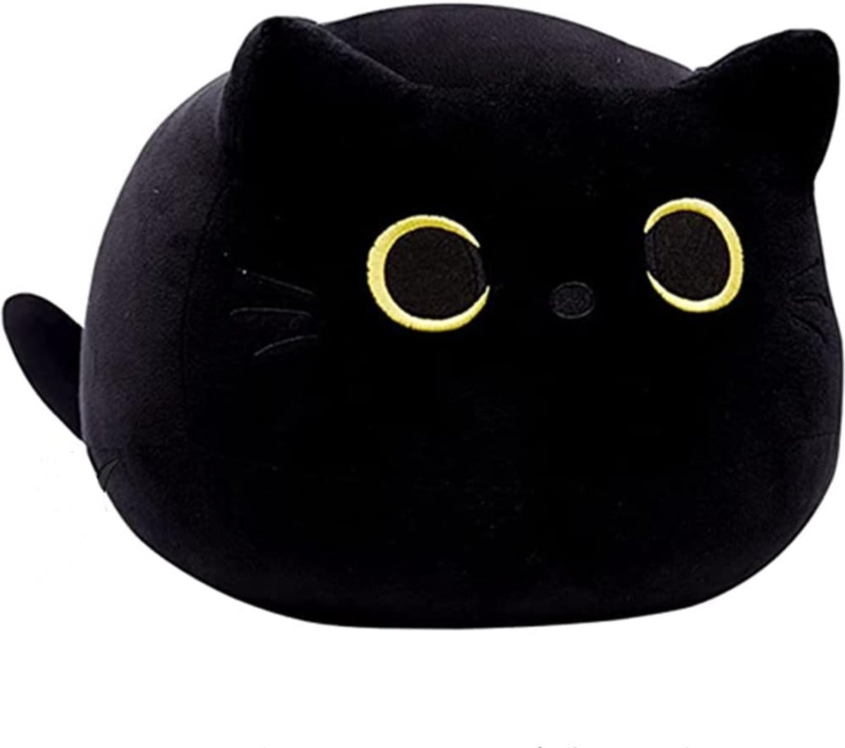 SnelShoppen - Kawaii Zwarte Kat Plush Toy, Superzachte Kat Kussen, 50cm Lumbar Rugsteun, Perfecte Decoratie & Cadeau voor Kinderen, Verjaardag, Valent