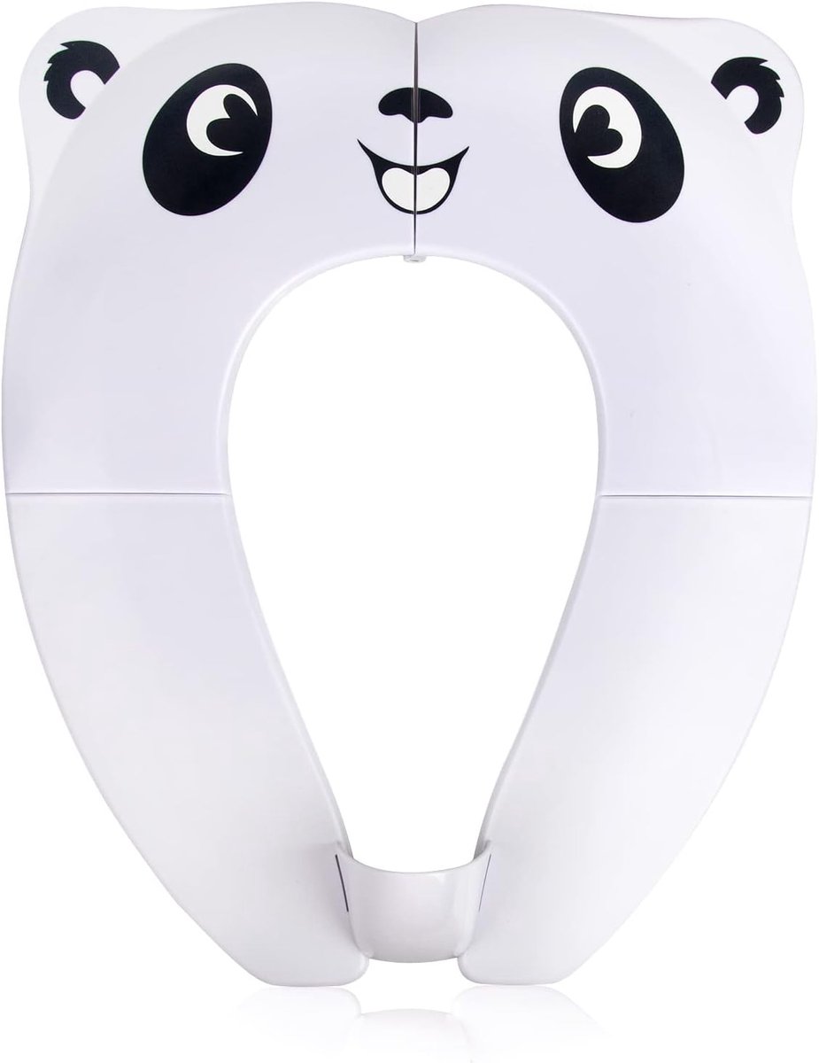 SnelShoppen - Baby Toilet Seat, Opvouwbare Kinder Toilet Bril, Draagbare Toilet Seat voor Jongens en Meisjes, met 8 Antislip Pads en 1 Draagtas, Panda