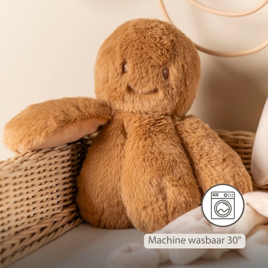 Nattou Lapidou Doudou Knuffel Octopus Rammelaar - 25 cm - Warm beige van Nattou — afbeelding 2