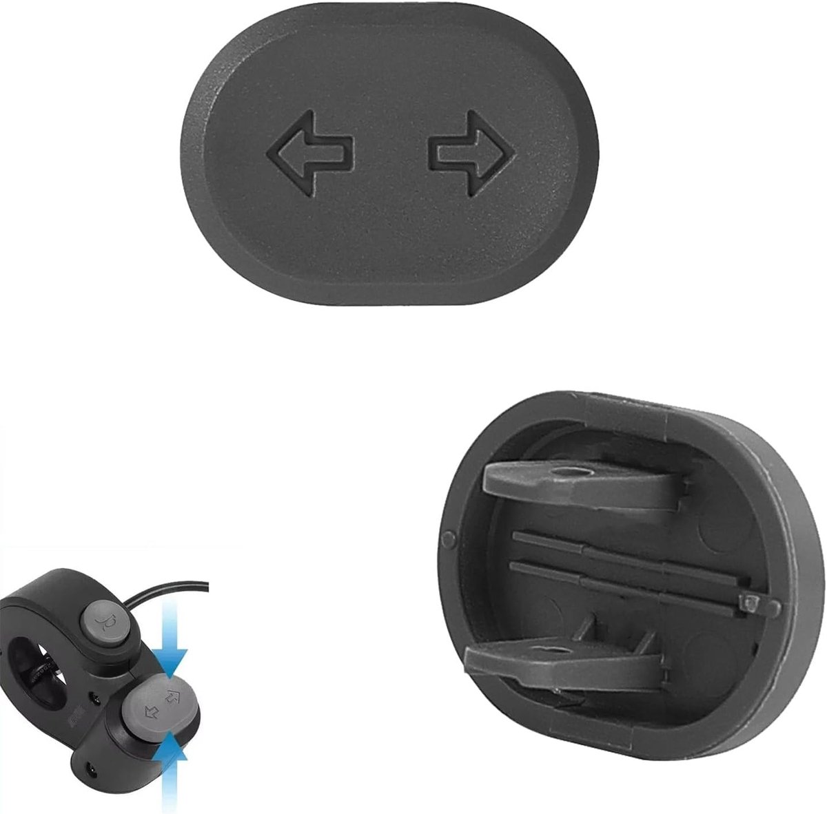 SnelShoppen - 2 Stuks Knipperknop voor Elektrische Scooter, Vervangende Schakelaar voor Knipperlichten, Perfect Passend voor F2, F2 Plus, Pro E2, Pro
