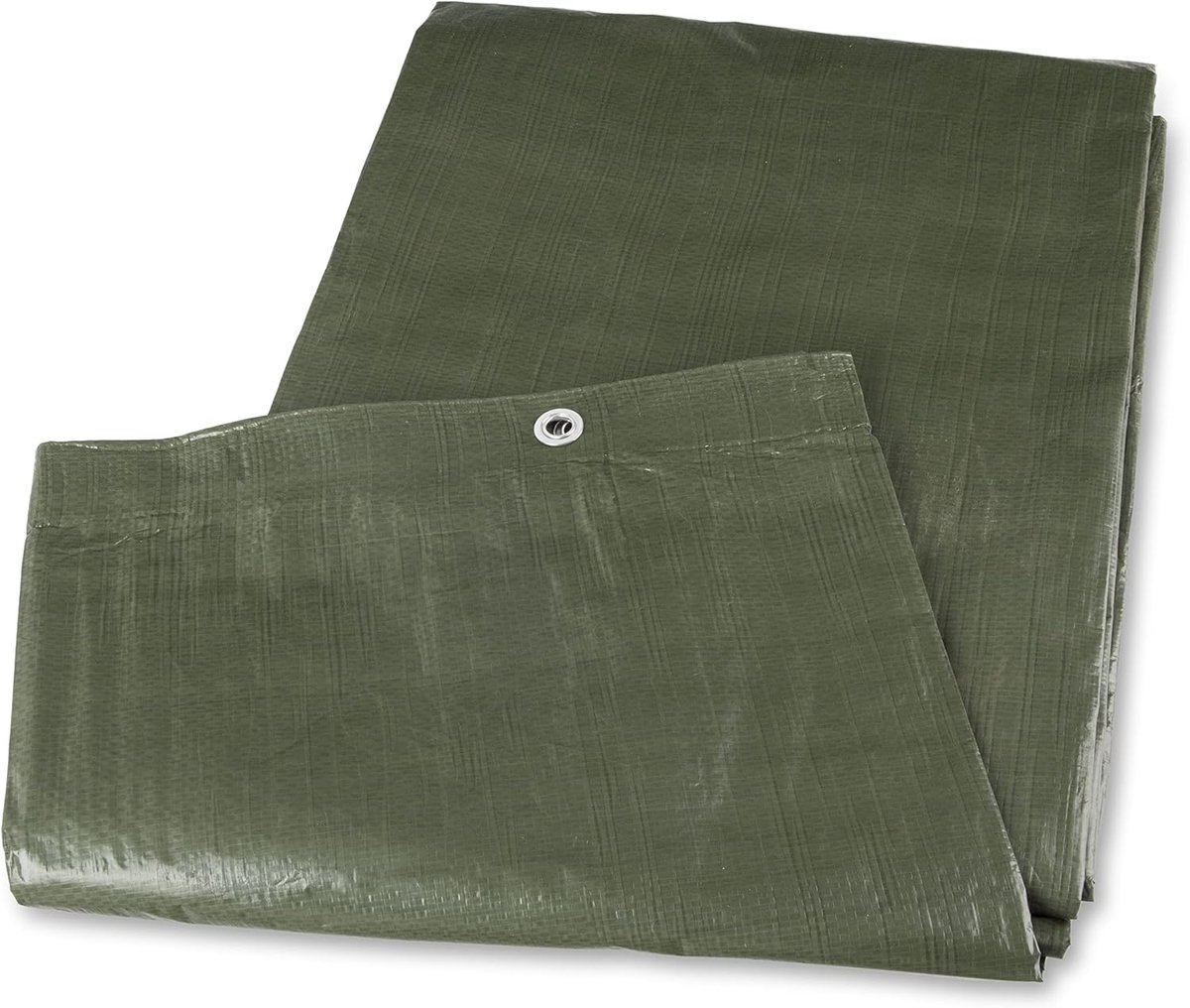 SnelShoppen - Universele Zeil 2 x 3 m, Groene Waterdichte Tarpaulin 90 g/m², Schimmelbestendig Tuinzeil met Aluminium Oogjes voor Bescherming Tegen We