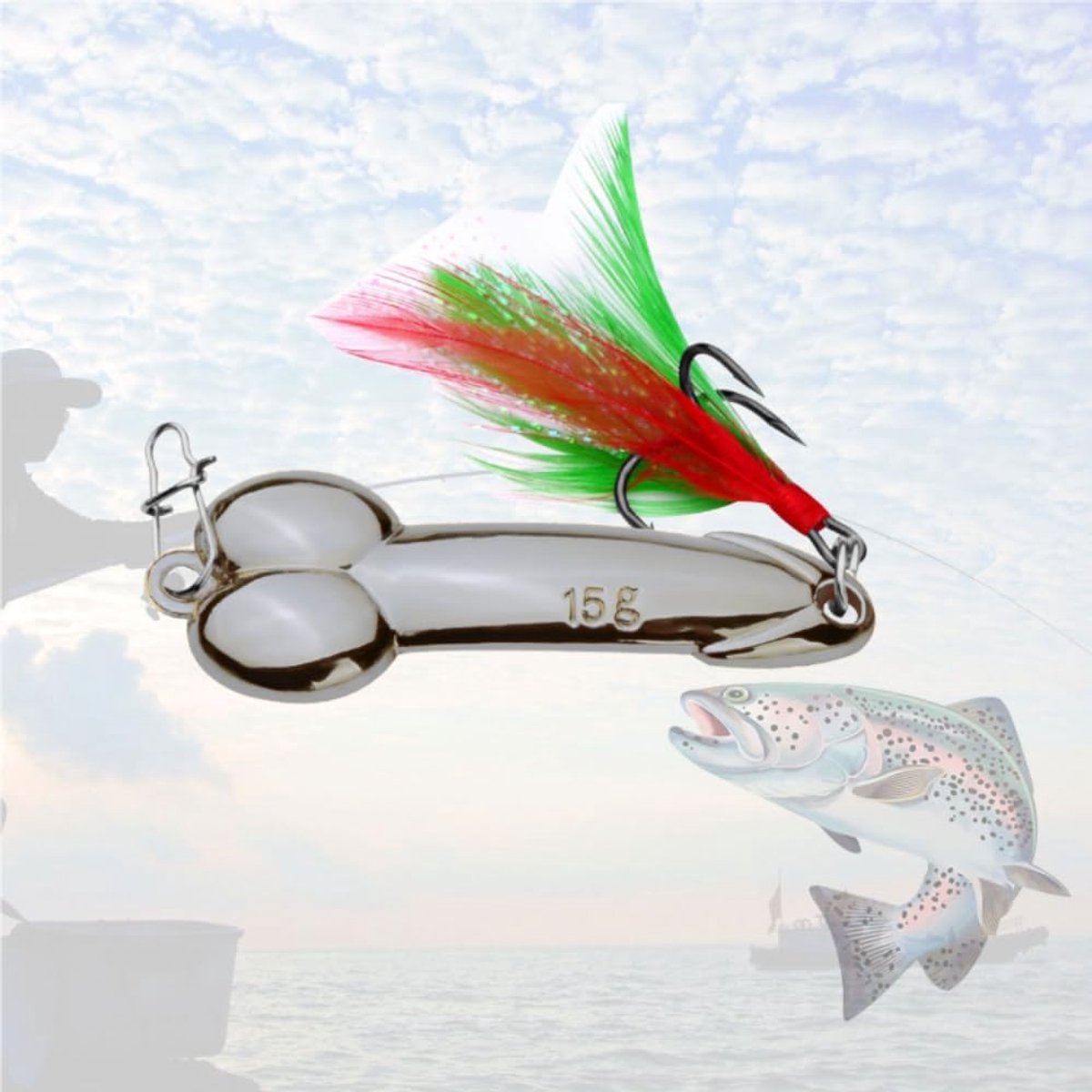 SnelShoppen - Grappige Visaccessoires Set voor Trouwe Vissers, 15g Vissnoeren voor Trout, Perfect als Cadeau voor Valentijn of Verjaardag