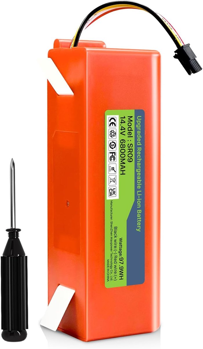 SnelShoppen - 6800mAh Li-ion Vervangende Accu voor Robotstofzuiger, Geschikt voor S5 S50 S51 S6 S7, Hoge Capaciteit, Betrouwbare Energiebron voor Huis