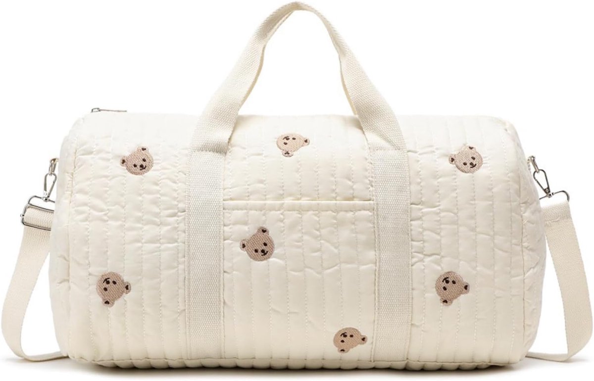SnelShoppen - Wickeltasche Groß Bärenförmig Umhängetas voor Baby-Ausstattung, Lunchpaket, Organizer, Lichtgewicht Reisetas met Schouderriem