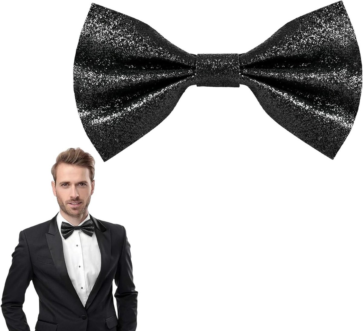 Glitterende Strikdas voor Mannen - Feestelijke Accessoires voor Carnaval, Bruiloften en Kostuumfeesten