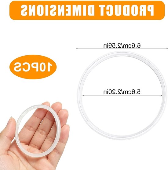 10 stuks 6 x 6 cm afdichtringen voor blender, rubberen en siliconen vervangingen, reserveonderdelen voor mixer en smoothie maker accessoires — afbeelding 5