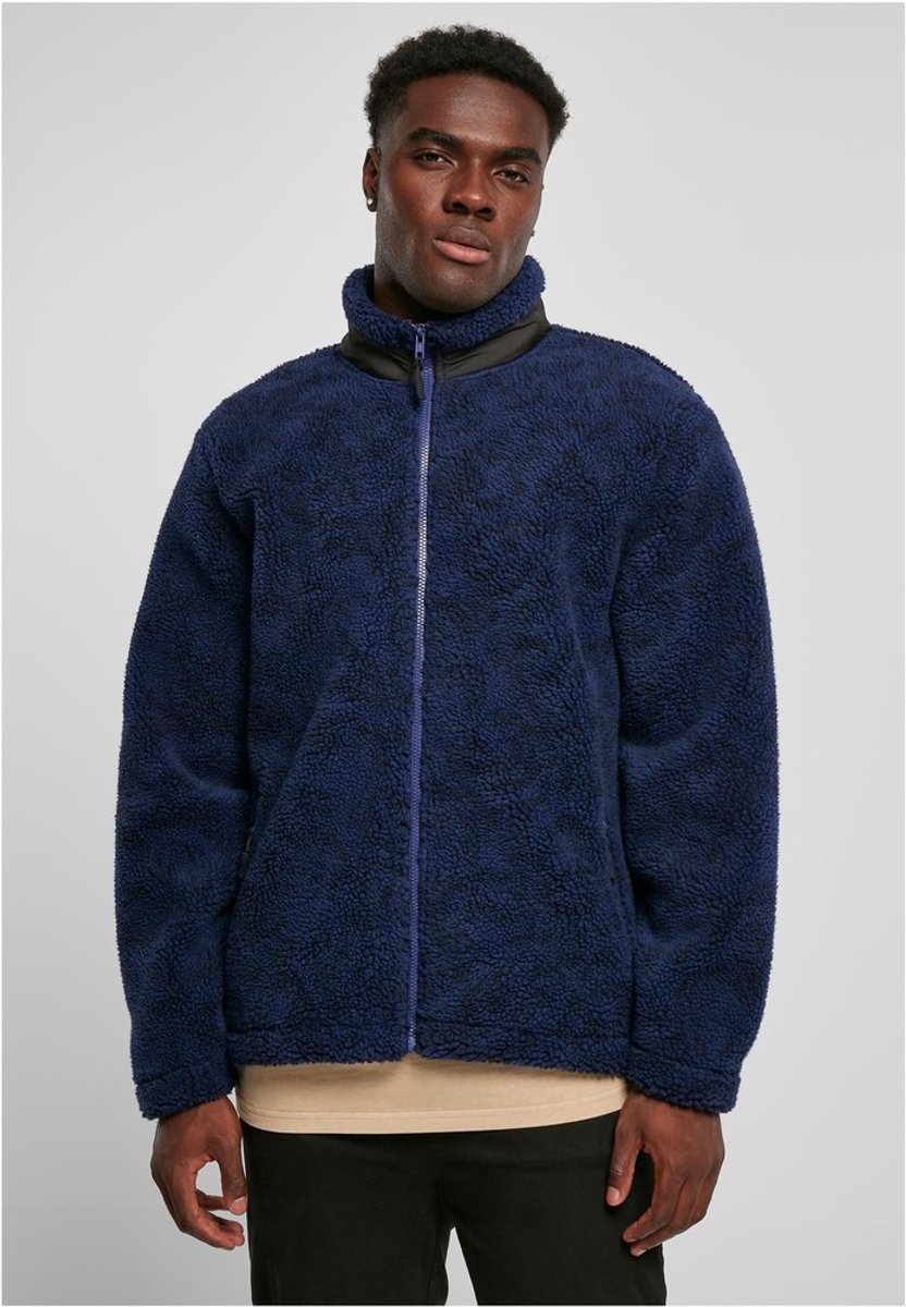Urban Classics AOP Damast Sherpa Jacket XXL Donkerblauw