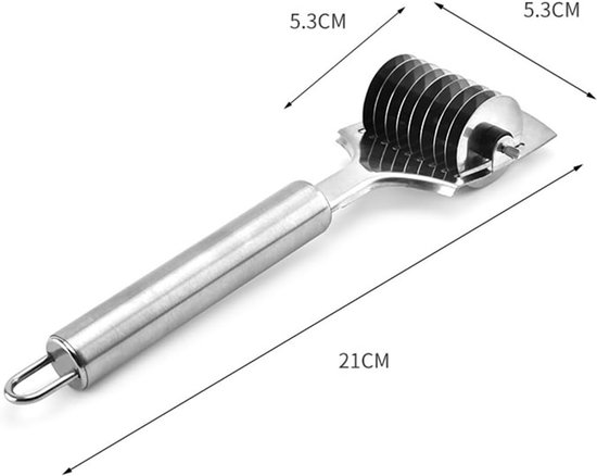 SnelShoppen - Roestvrijstalen Noodle Cutter - Handmatige Pastaroller met Antislip Handvat - Multifunctionele Noedelmaker voor Keuken en Huishoudelijk van Snelshoppen — afbeelding 5