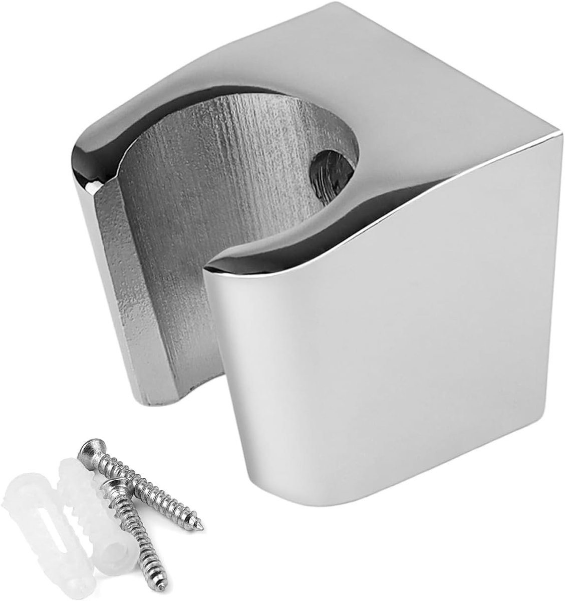SnelShoppen - Zinc Alloy Vervangende Douchekop Houder - Douchehouder Beugel met Schroeven - Compact 3.5x3.2x3 cm - Geschikt voor Douchekoppen tot 22 m