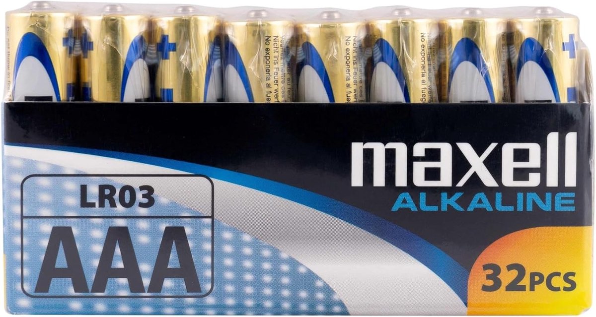 SnelShoppen - 32 AAA Alkaline Batterijen - Duurzame Energieleveranciers voor Apparaten - Ideaal voor Speelgoed, Afstandsbedieningen, Keukenapparatuur