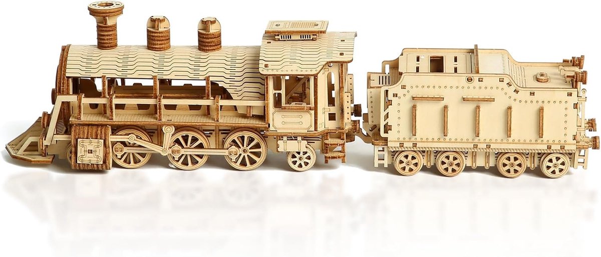 SnelShoppen - 3D Houten Puzzel Modelbouwset, DIY 282 Stukken, Mechanische Houten Puzzels voor Volwassenen, Perfecte Cadeau voor Verjaardag, Kerst, Sou