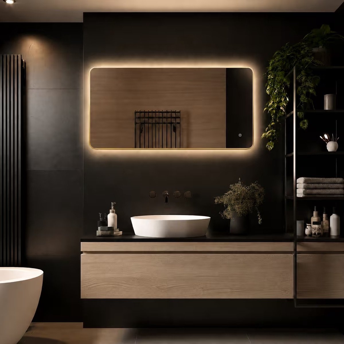Badkamerspiegel Tivora Costera 120x60cm - Gouden Lijst