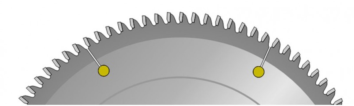 RVS Zaagblad MFSAN - 216x2.8x30 - 60-tands - Aluminium