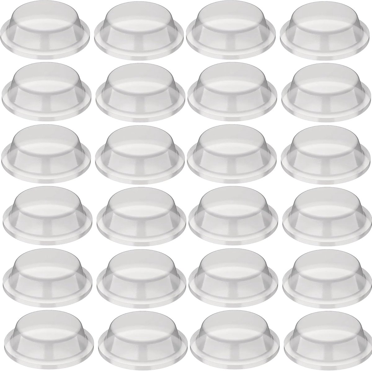 SnelShoppen - 24x Rubber Buffers - Zelfklevende Siliconen Stoppers - Transparante Schokdempers voor Meubels, Deuren en Tafels - 12mm Elastische Besche