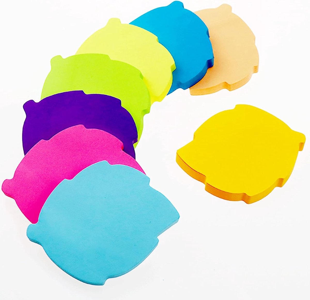SnelShoppen - Coloured Self-Adhesive Notebooks - 560 Super Sticky Notities - Kleurige Haftnotes 76x76mm - Ideaal voor Kantoor, School, Thuis - 8 Kleur