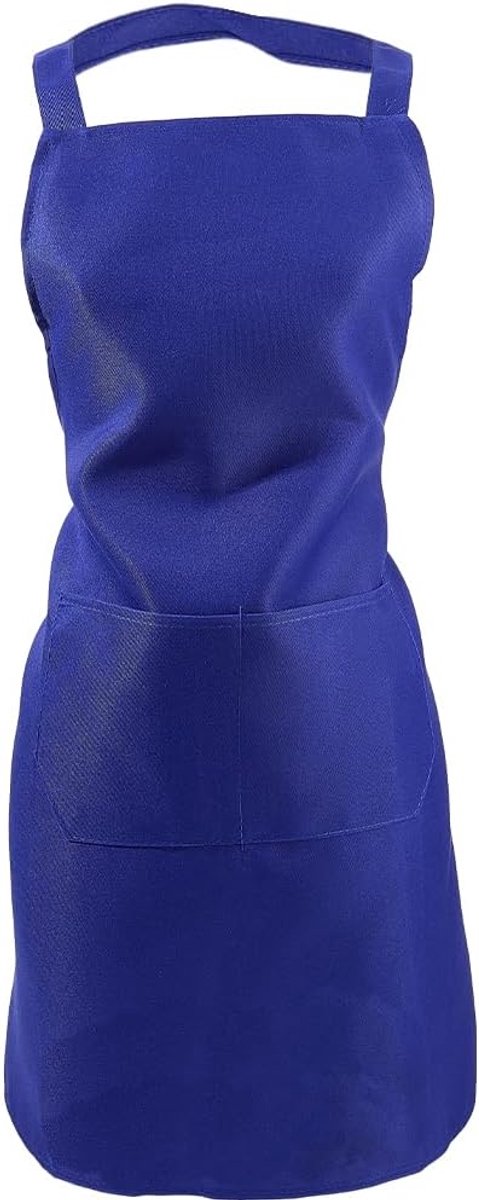 Schort met zakken - blauw - waterbestendig - ideaal voor koken en schilderen - ShopVlot