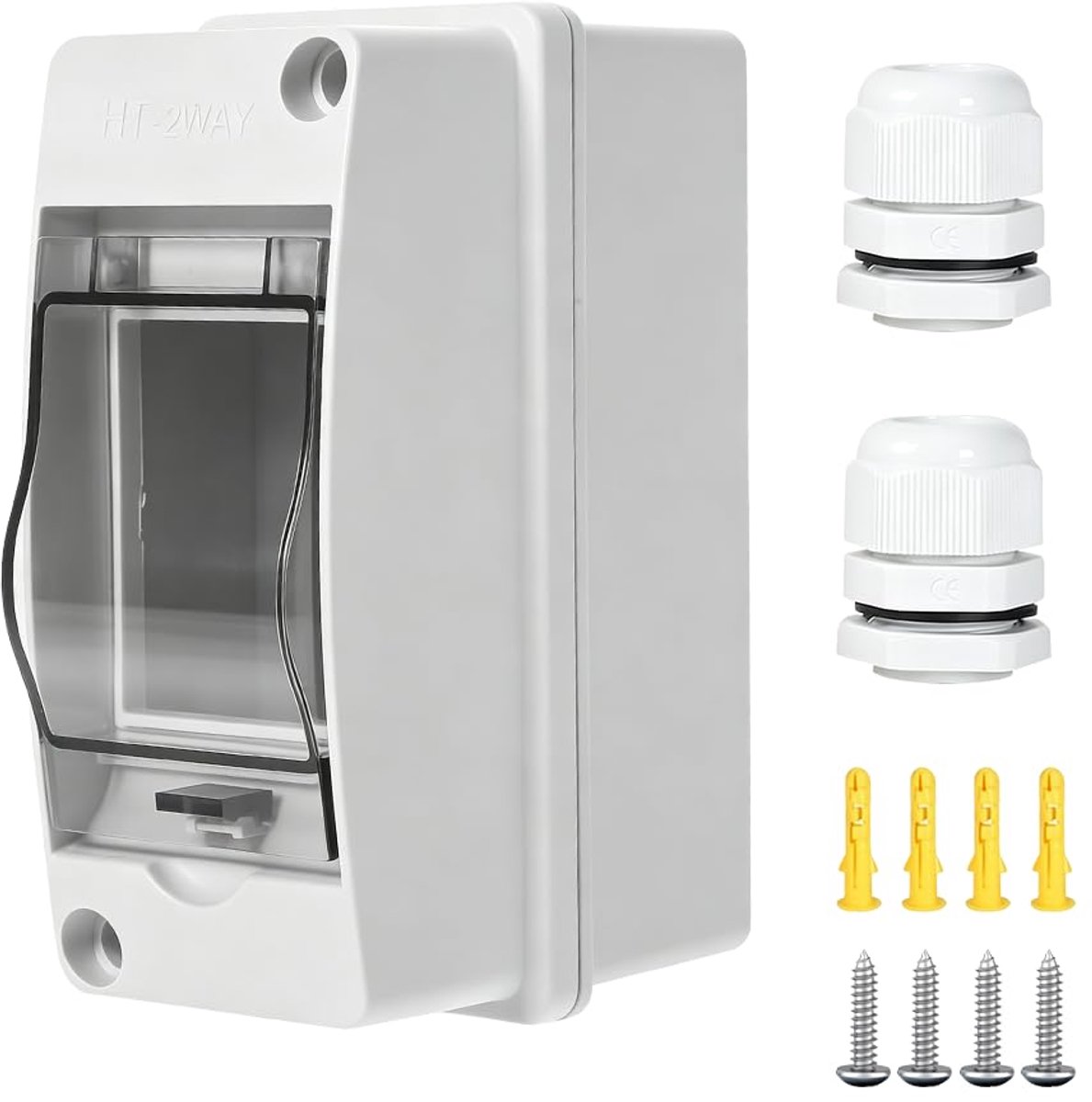 Opbouw aansluitdoos IP65 - Waterdicht - Compacte verdeeldoos - Geschikt voor natte ruimtes en buiten - ShopVlot