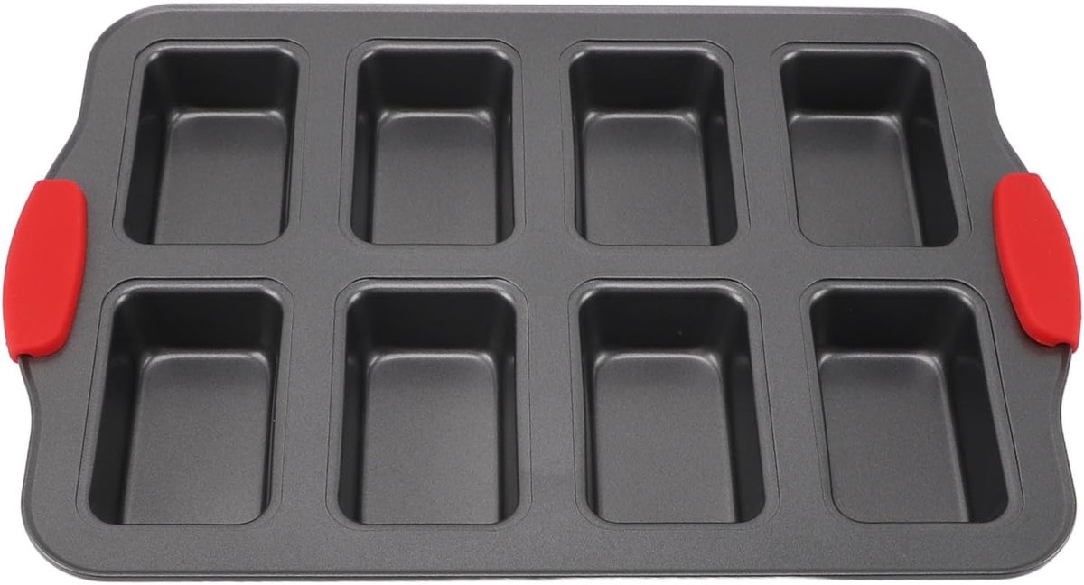Mini Cakevorm 8 Trays - Robuuste Brownievorm - Antiaanbaklaag - Perfect voor Cheesecake - ShopVlot