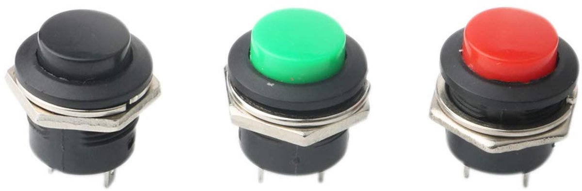 Push Button Switch 15-Pack - Mini Momentary - 250V/3A en 125V/6A - Perfect voor schakelingen - ShopVlot