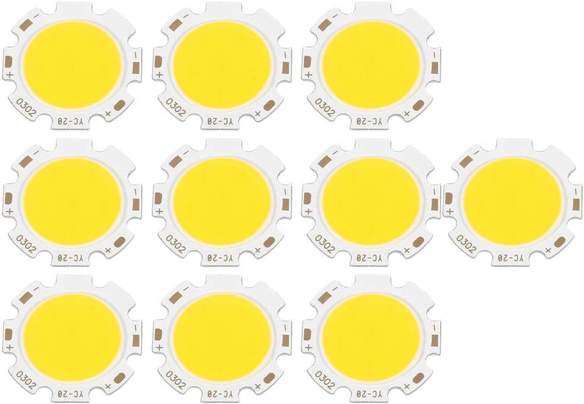 COB LED Chip 3W - Warm Wit 3000K - Aluminium Circuit Board - Hoge lichtopbrengst voor sfeerverlichting - ShopVlot