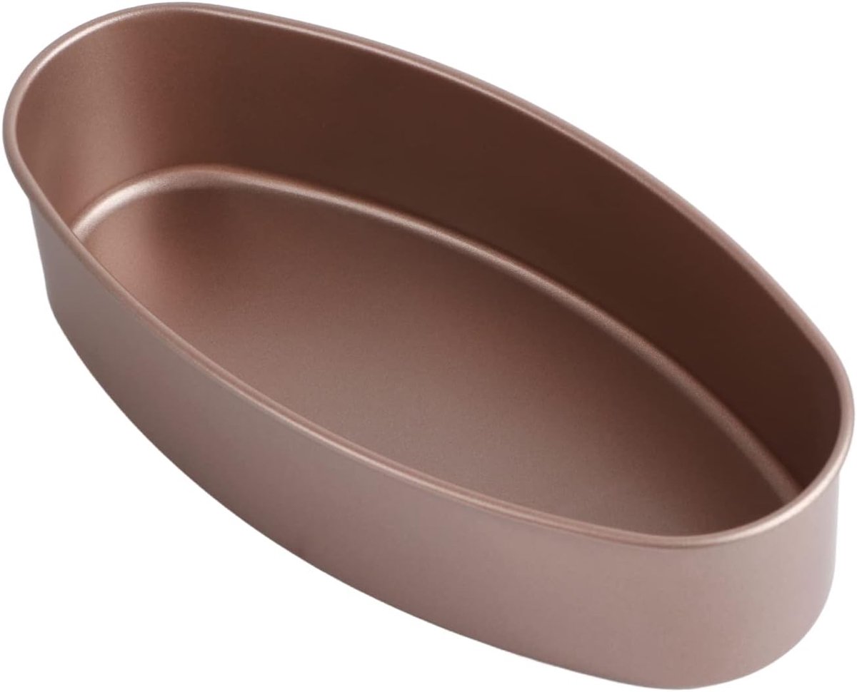 Cakevorm oval - elegante gouden kleur - duurzame koolstofstaal - ideaal voor cheesecake bakken - ShopVlot