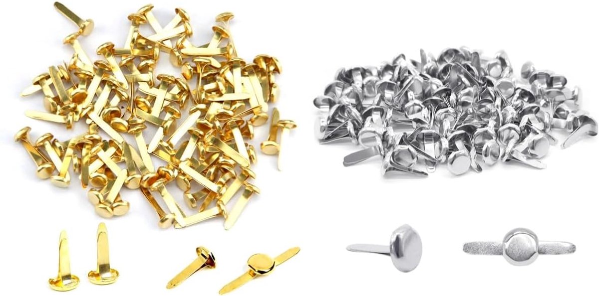 Patroon zakclips 200 stuks - ronde metalen clips - mini formaat - ideaal voor knutselen en DIY-projecten - ShopVlot