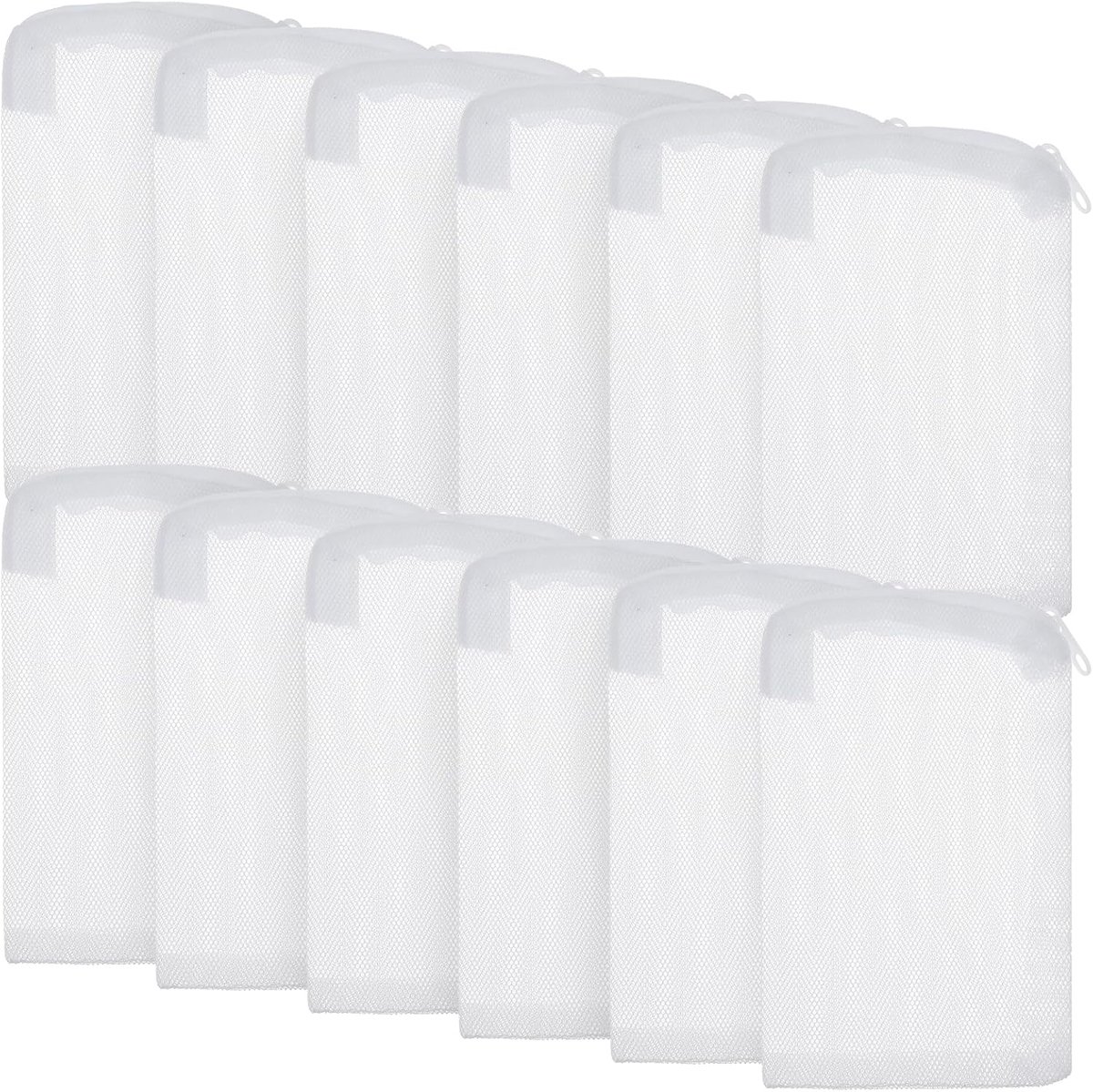 Aquarium filterzakken 15 x 10 cm - herbruikbare nylon filterzak - met rits - ideaal voor filtermaterialen - ShopVlot
