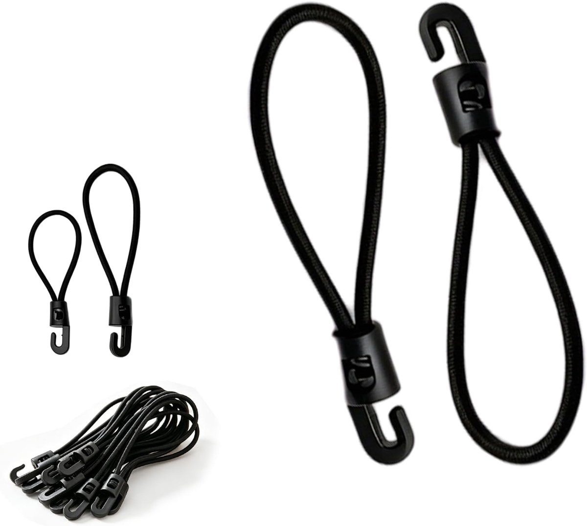Rubberen spanningstangen set van 20 - 10 cm - multifunctionele schaduwzeil spanner - ideaal voor tenten en tarps - ShopVlot